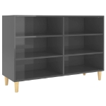 Credenza Grigio Lucido 103,5x35x70 cm in Truciolato