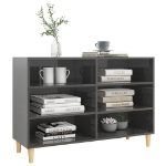 Credenza Grigio Lucido 103,5x35x70 cm in Truciolato