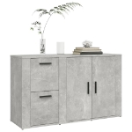 Credenza Grigio Cemento 100x33x59,5 cm in Legno Multistrato