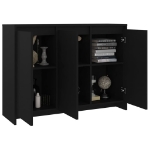 Credenza Nera 102x33x75 cm in Truciolato