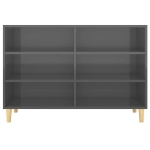 Credenza Grigio Lucido 103,5x35x70 cm in Truciolato