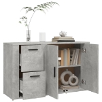 Credenza Grigio Cemento 100x33x59,5 cm in Legno Multistrato