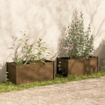 Fioriere da Giardino 2 pz Miele 100x50x50 cm in Legno di Pino