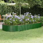 Vaso Giardino Acciaio Verniciato a Polvere 296x140x36 cm Verde