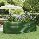 Fioriera Giardino Verde 212x140x68 Acciaio Verniciato a Polvere