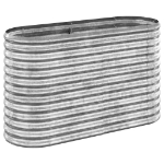 Vaso Giardino Acciaio Verniciato a Polvere 114x40x68 cm Argento