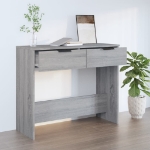 Tavolino Consolle Grigio Sonoma 90x36x75 cm Legno Multistrato