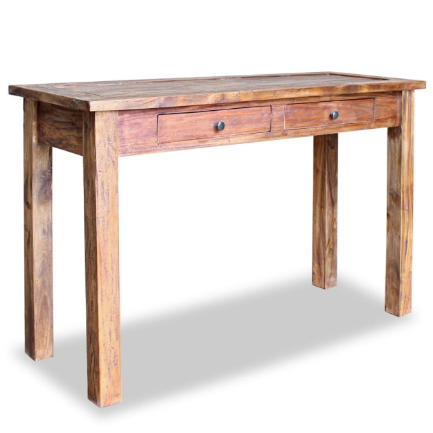 Tavolo Consolle in Legno Massello Recuperato 123x42x75 cm