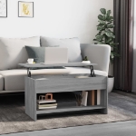 Tavolino Salotto Grigio Sonoma 102x50x52,5 cm Legno Multistrato