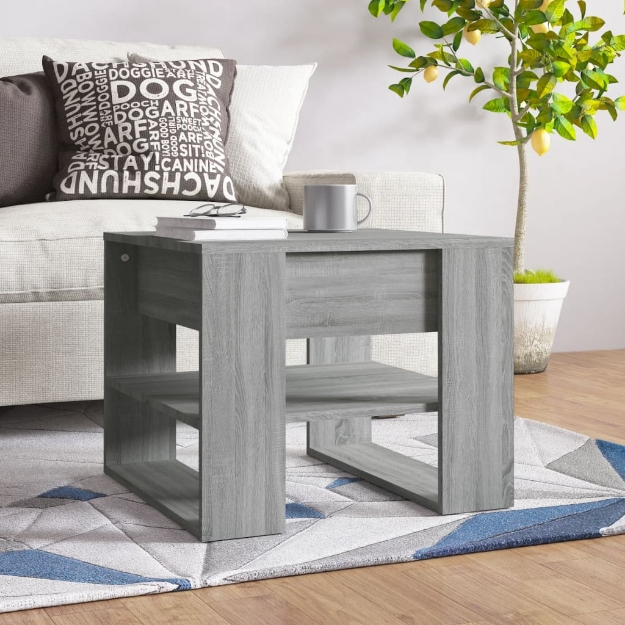 Tavolino Salotto Grigio Sonoma 55,5x55x45 cm Legno Multistrato