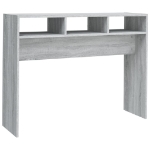 Tavolino Consolle Grigio Sonoma 105x30x80 cm Legno Multistrato