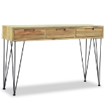 Tavolo Consolle 120x35x76 cm in Legno Massello di Teak