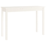 Tavolo Consolle Bianco 110x40x75 cm in Legno Massello di Pino