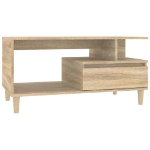 Tavolino da Salotto Rovere Sonoma 90x49x45 cm Legno Multistrato