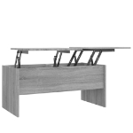 Tavolino Grigio Sonoma 102x50,5x46,5 cm in Legno Multistrato