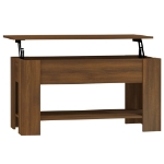 Tavolino Salotto Rovere Marrone 101x49x52 cm Legno Multistrato