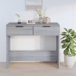 Tavolino Consolle Grigio Sonoma 90x36x75 cm Legno Multistrato