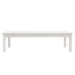 Tavolino da Salotto Bianco 110x50x30 cm Legno Massello di Pino