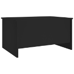 Tavolino da Salotto Nero 80x55,5x41,5 cm in Legno Multistrato