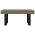 Tavolino da Salotto Grigio e Nero 90x45x40 cm in MDF e Ferro