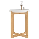 Tavolino Bianco 41x41x48,5cm Legno Multistrato e Massello Pino