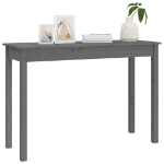 Tavolo Consolle Grigio 110x40x75 cm in Legno Massello di Pino