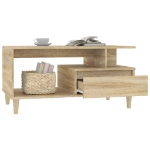 Tavolino da Salotto Rovere Sonoma 90x49x45 cm Legno Multistrato