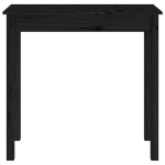 Tavolo Consolle Nero 80x40x75 cm in Legno Massello di Pino