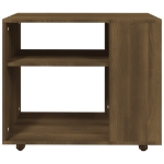 Tavolino da Salotto Rovere Marrone 70x35x55cm Legno Multistrato