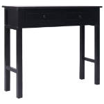 Tavolo Consolle Nero 90x30x77 cm in Legno