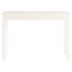 Tavolo Consolle Bianco 110x40x75 cm in Legno Massello di Pino