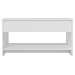 Tavolino da Salotto Bianco 102x50x52,5 cm in Legno Multistrato