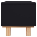 Tavolino Nero 80x40x30 cm Legno Multistrato e Massello di Pino