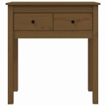 Tavolo Consolle Miele 70x35x75 cm in Legno Massello di Pino