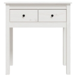 Tavolo Consolle Bianco 70x35x75 cm in Legno Massello di Pino