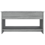 Tavolino Salotto Grigio Sonoma 102x50x52,5 cm Legno Multistrato