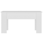 Tavolino da Salotto Bianco 101x49x52 cm in Legno Multistrato