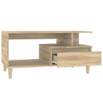 Tavolino da Salotto Rovere Sonoma 90x49x45 cm Legno Multistrato