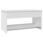 Tavolino da Salotto Bianco 102x50x52,5 cm in Legno Multistrato