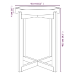 Tavolino Bianco 41x41x48,5cm Legno Multistrato e Massello Pino