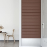 Pannelli Murali 12 pz Marroni 90x15 cm in Similpelle 1,62 m²