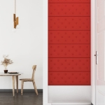 Pannelli Murali 12 pz Rosso Vino 90x30 cm in Similpelle 3,24 m²