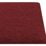 Pannelli Murali 12 pz Rosso Vino 90x15 cm Tessuto 1,62 m²