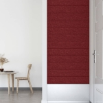 Pannelli Murali 12 pz Rosso Vino 90x15 cm Tessuto 1,62 m²