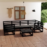 Set Divani da Giardino 7 pz in Legno Massello di Pino