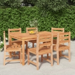 Set da Pranzo da Giardino 7 pz in Legno Massello di Teak