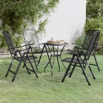 Set da Pranzo per Giardino 5pz Rete Metallica Espansa Antracite