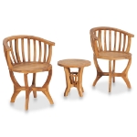 Set da Bistrot da Giardino 3 pz in Legno Massello di Teak