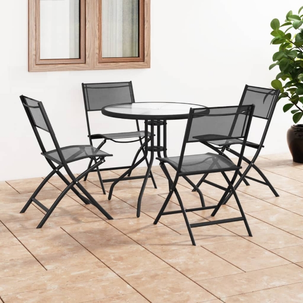 Set da Pranzo da Giardino 5 pz in Acciaio