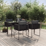 Set da Pranzo da Giardino 5 pz Nero